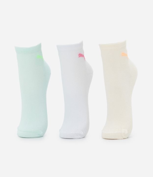 Kit 03 Meias Cano Médio Seamless Puma