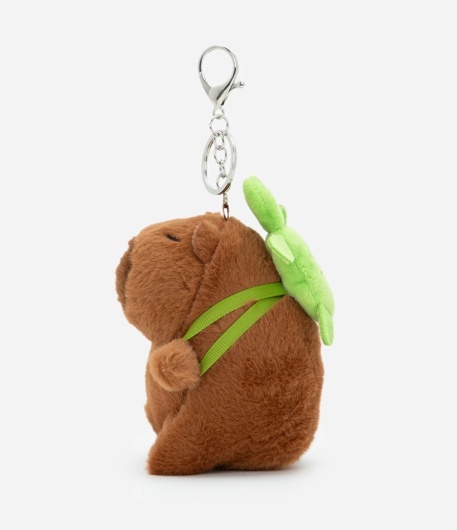 Chaveiro Infantil com Pelúcia de Capivara e Tartaruga - Tam U Marrom 2