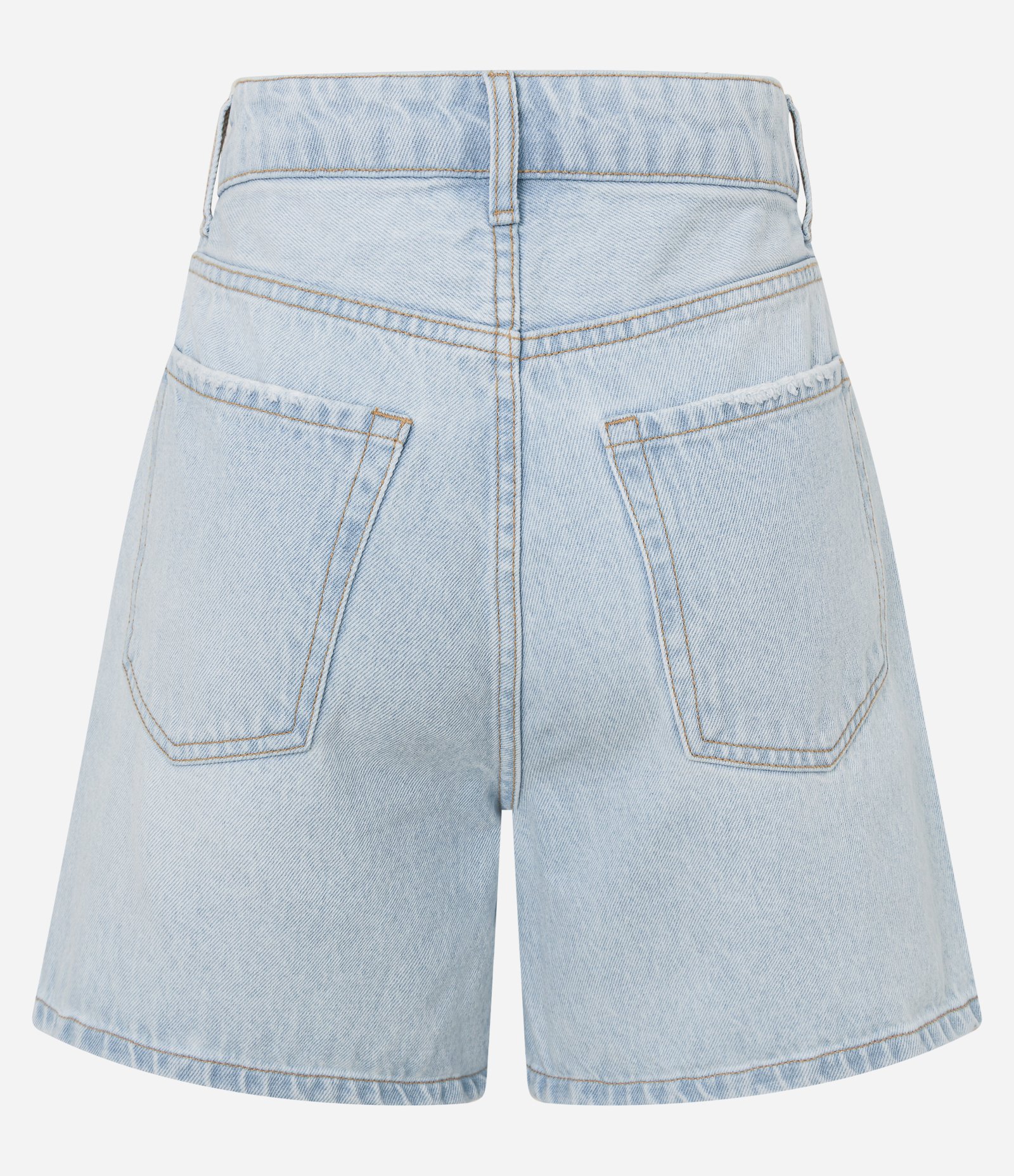 Short Mom Cintura Alta em Jeans com Bolsinhos Azul 5