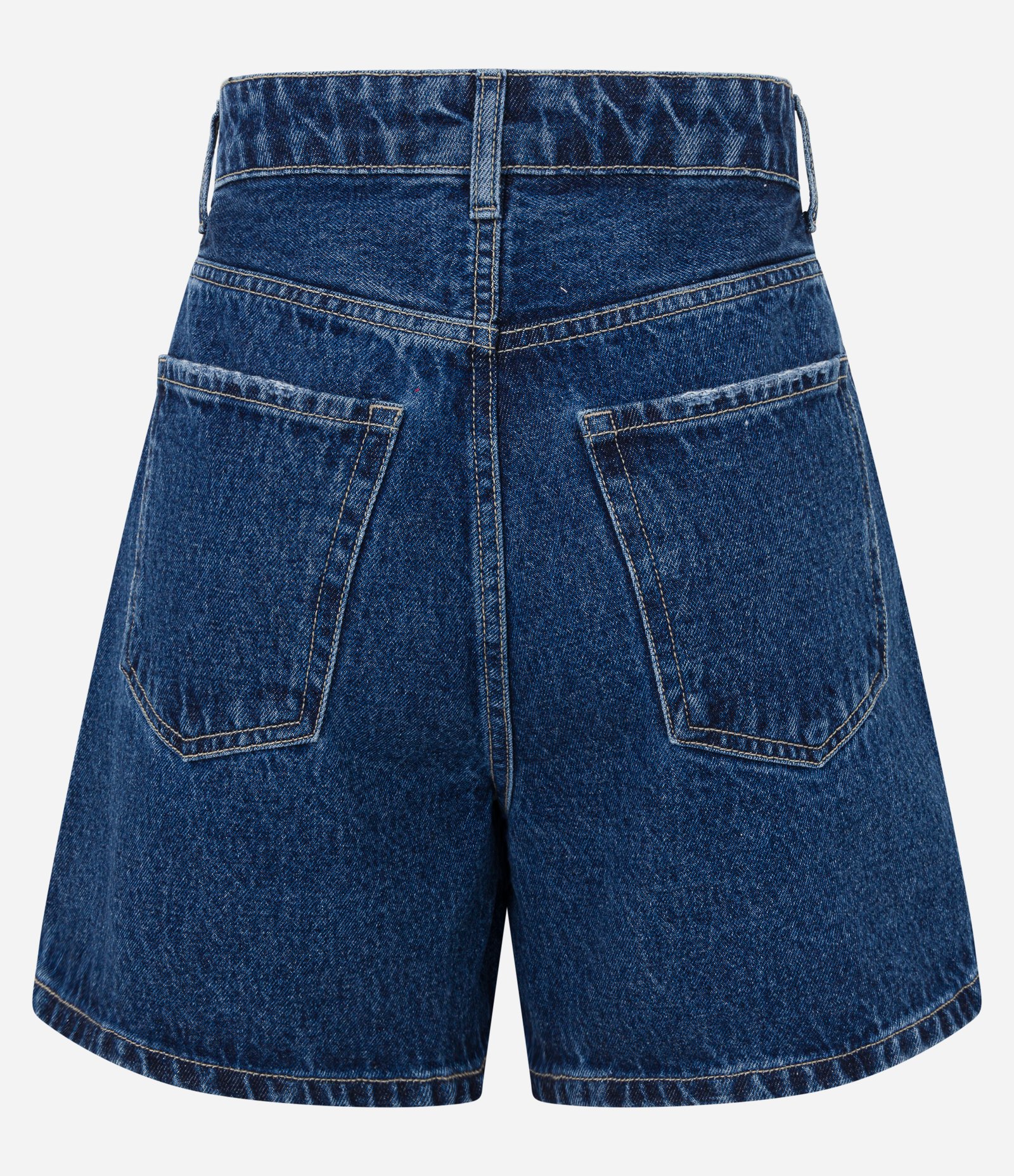 Short Mom em Jeans com Cintura Alta Azul Escuro 6