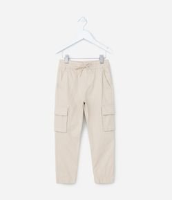 Calça Jogger Infantil com Bolsos Cargo - Tam 5 a 14 anos
