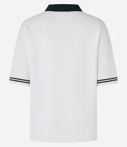 Blusa Tricot Bicolor Manga Curta