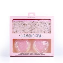 Kit com Faixa para Cabelos Rosa + Pads de Gel Glitter Alchemia