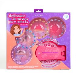 Kit com Aplicador de Pedras Adesivas para Cabelo + 10 Discos de Pedrinhas Alchemia