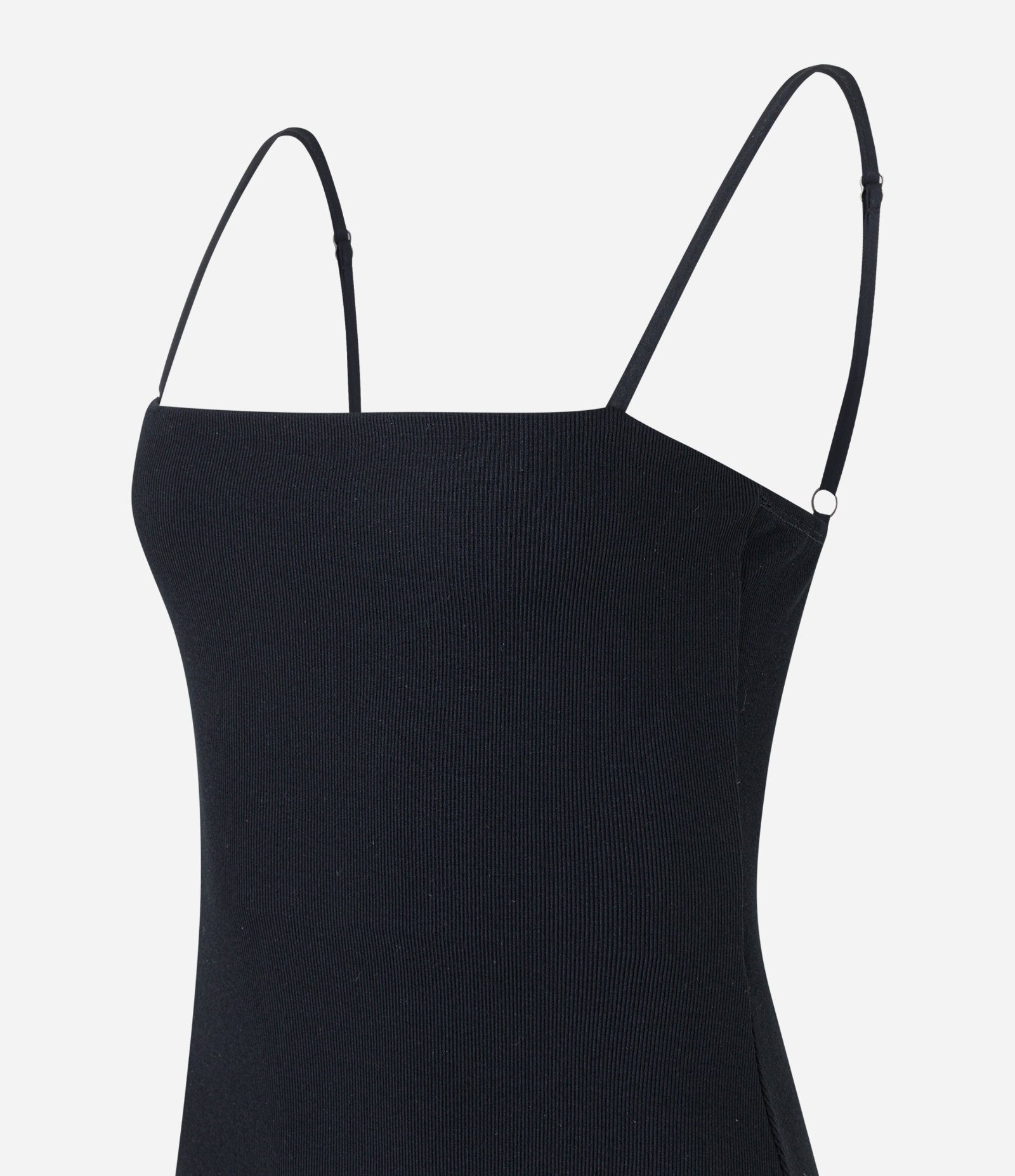 Vestido Curto de Alça em Viscose com Saia Balonê Preto 6