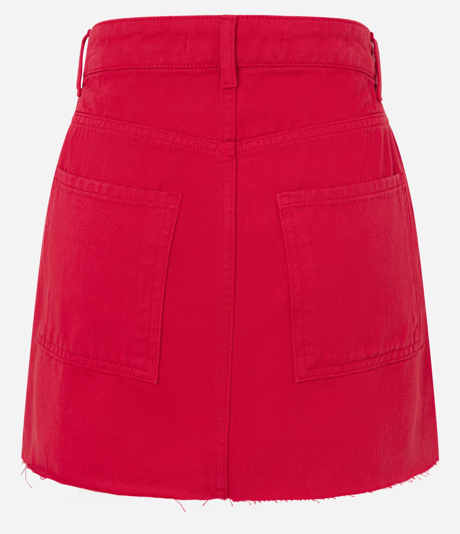 Saia Curta em Sarja com Bolsos Cargo Vermelho 6