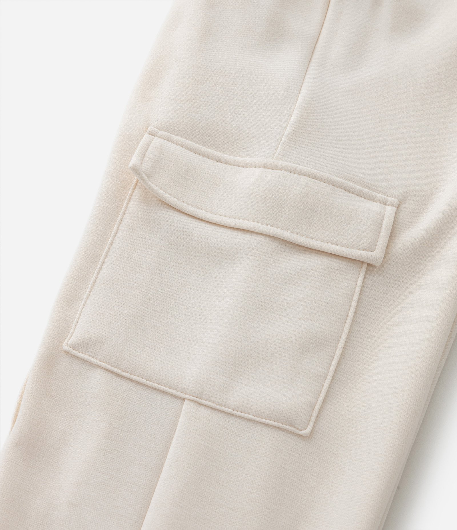 Calça Wide Leg Infantil com Bolsos Cargo - Tam 5 a 14 Anos Bege 4