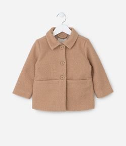Casaco Infantil com Pelinhos e Bolsos - Tam 1 a 5 Anos