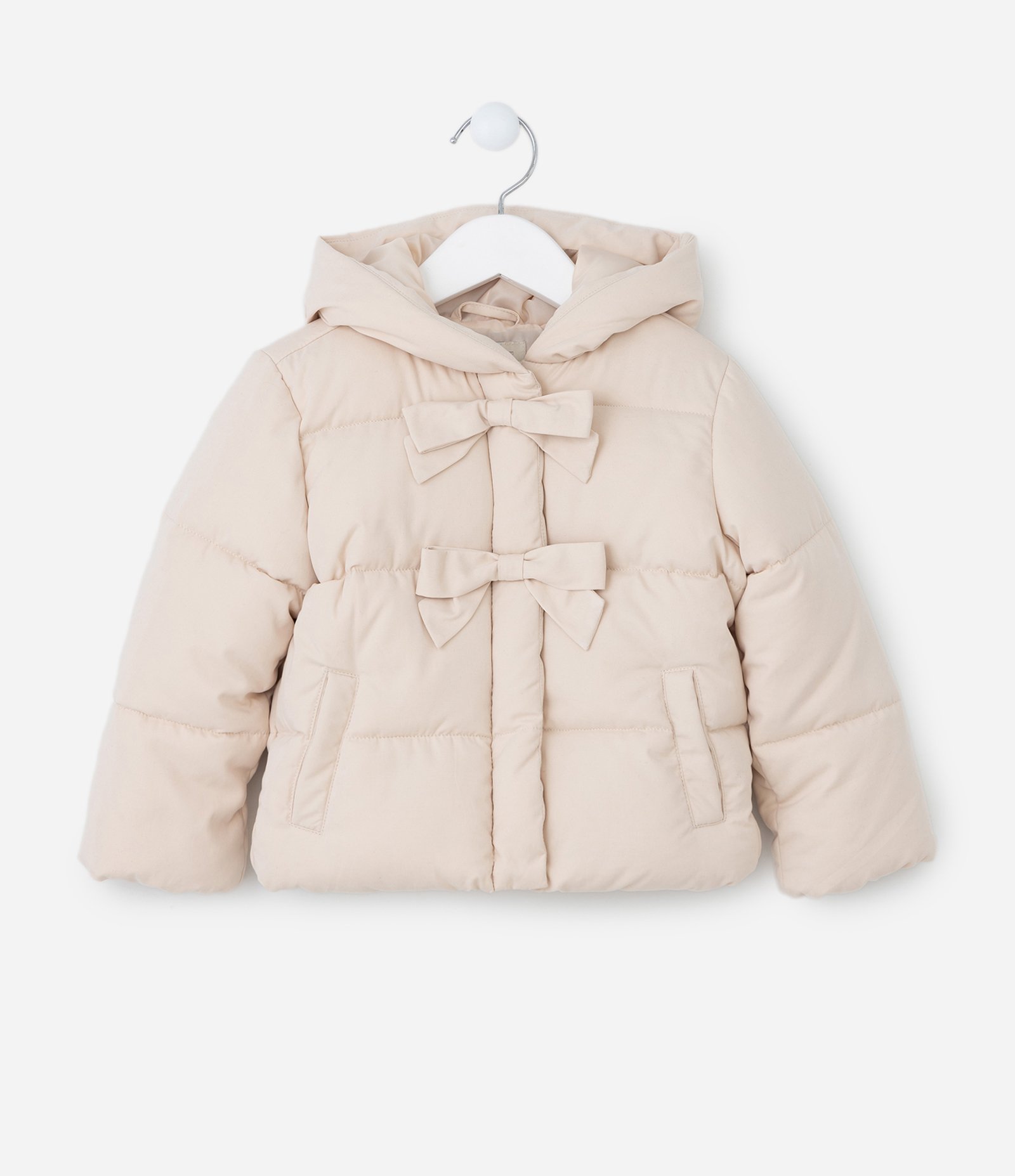 Jaqueta Pesada Infantil com Lacinhos e Capuz - Tam 1 a 5 anos Rosa 1