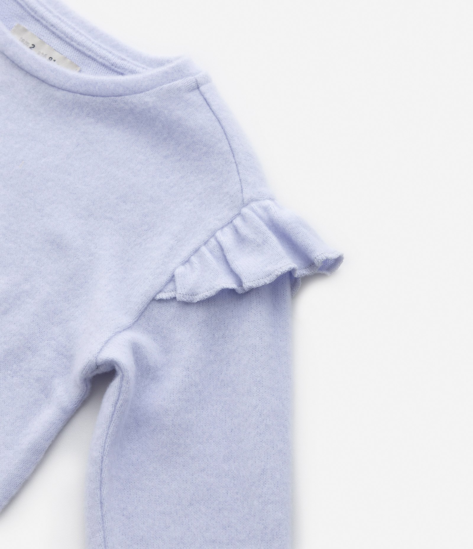 Blusa Infantil em Tricô com Babadinhos - Tam 1 a 5 Anos Lilás 5