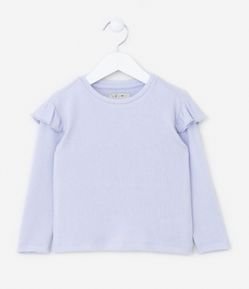 Blusa Infantil em Tricô com Babadinhos - Tam 1 a 5 Anos