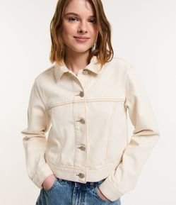 Jaqueta Jeans com Abotoamento Frontal