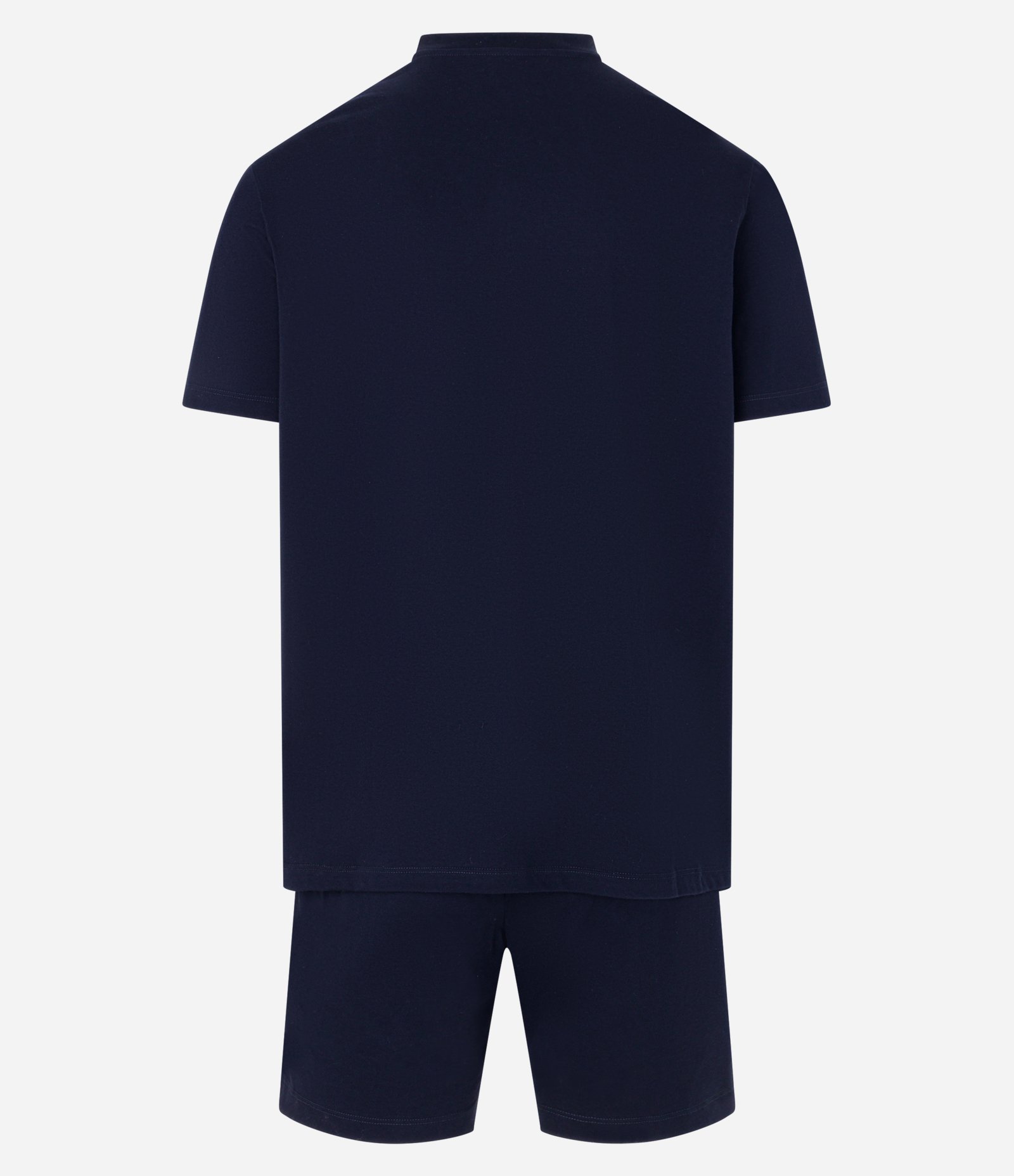 Pijama Curto em Algodão com Detalhes e Recorte Azul Marinho 6