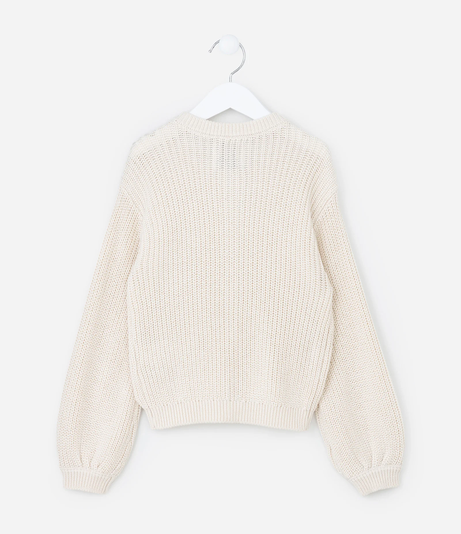 Cardigan Infantil em Tricô com Lacinhos Brilhantes - Tam 5 a 14 Anos Bege 2