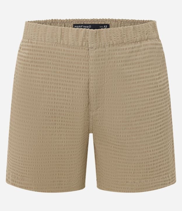 Bermuda Slim em Linho com Textura e Bolsos