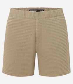 Bermuda Slim em Algodão com Textura e Bolsos