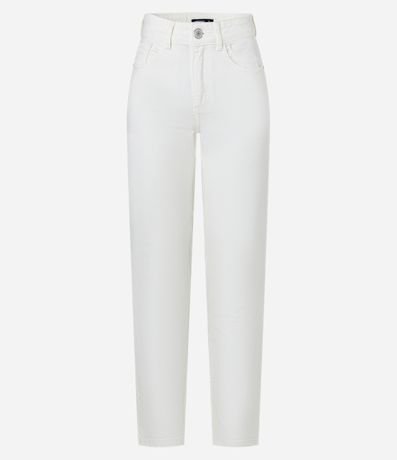 Calça Slim em Sarja com Elastano e Fenda na Barra Calça Slim em Sarja com Elastano e Fenda na Barra
