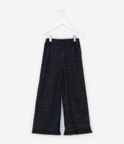 Calça Infantil Metalizada com Babadinho na Barra - Tam 1 a 5 anos