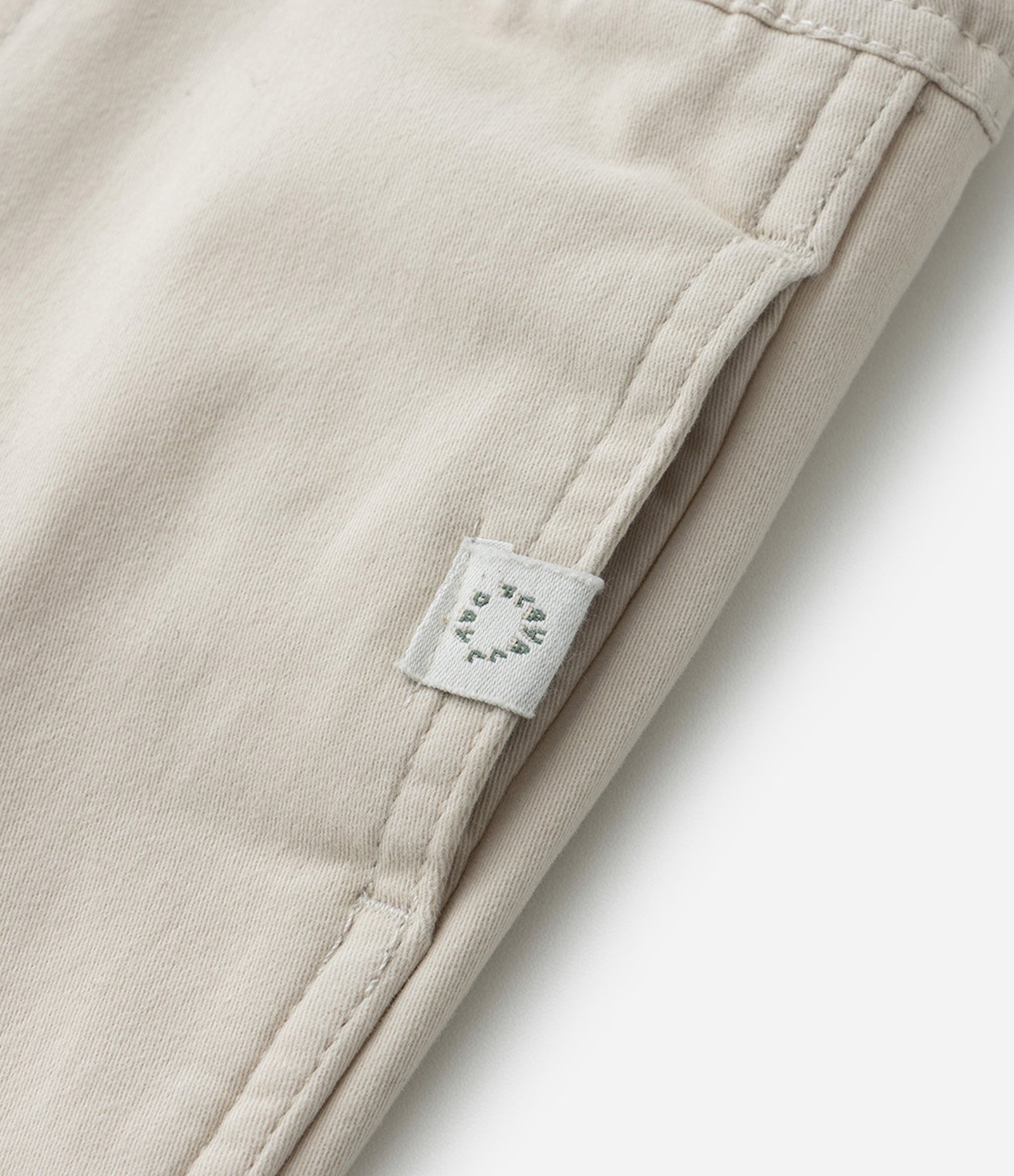 Bermuda Infantil em Sarja com Cós Elástico e Etiqueta no Bolso - Tam 1 a 5 Anos Bege 5