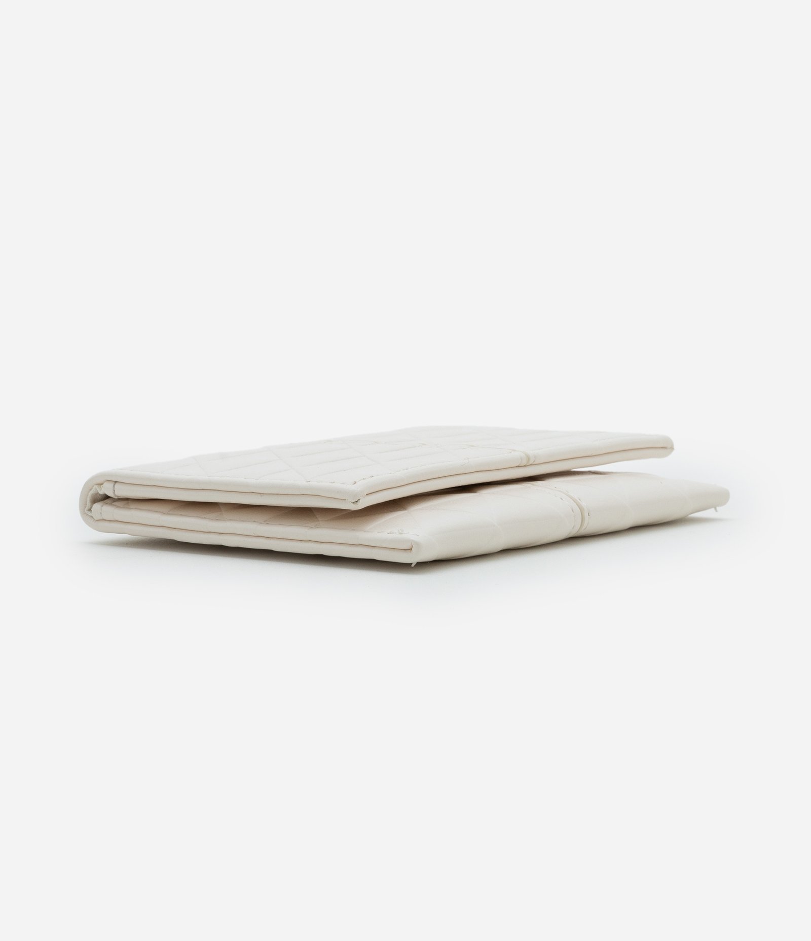 Carteira Envelope em PU com Costura Aparente Branco 4