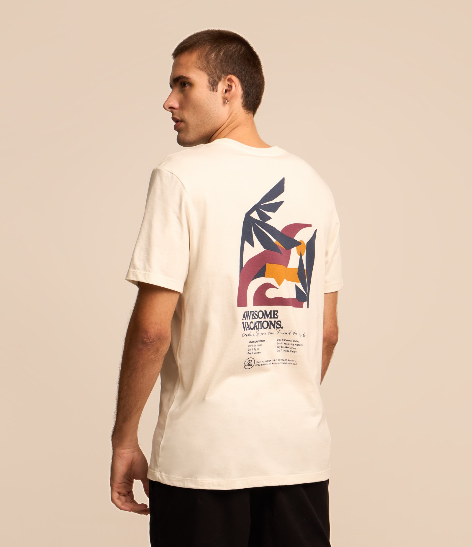 Camiseta Comfort em Algodão com Estampa Branco 1