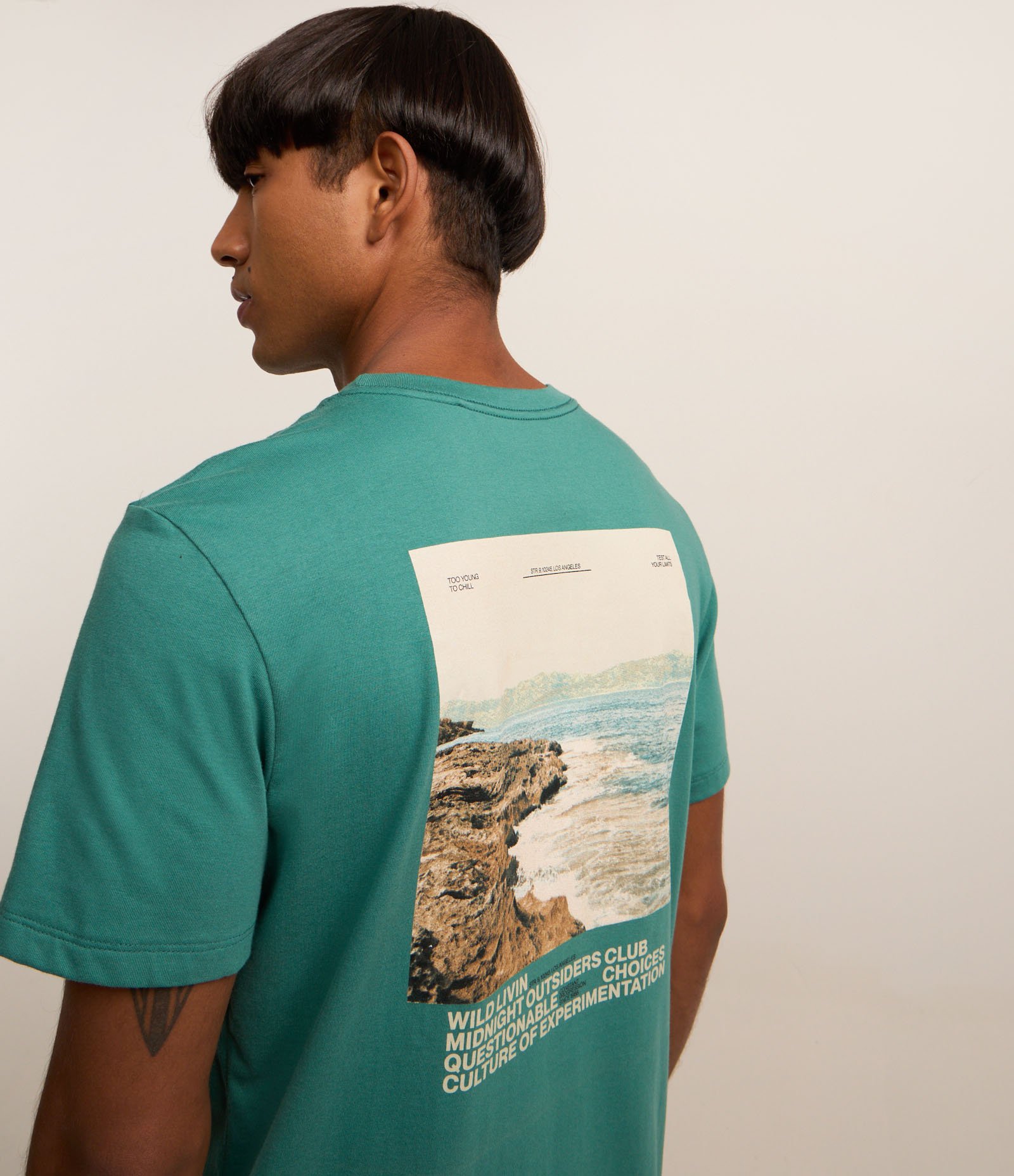 Camiseta Comfort em Algodão com Estampa Photoprint Azul 4