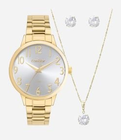 Kit Relógio Condor Feminino Analógico 