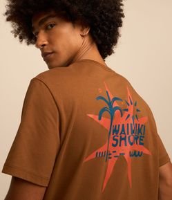 Camiseta Comfort em Algodão com Estampa Waikiki Shore