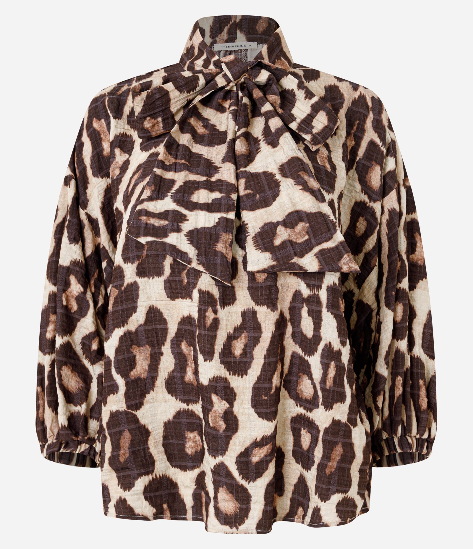 Blusa em Voil com Estampa Animal Print Marrom 11