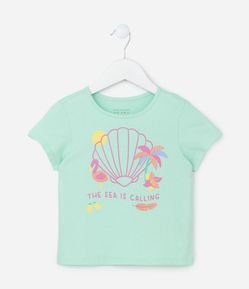 Blusa Infantil com Estampa Conchinha - Tam 1 a 5 Anos