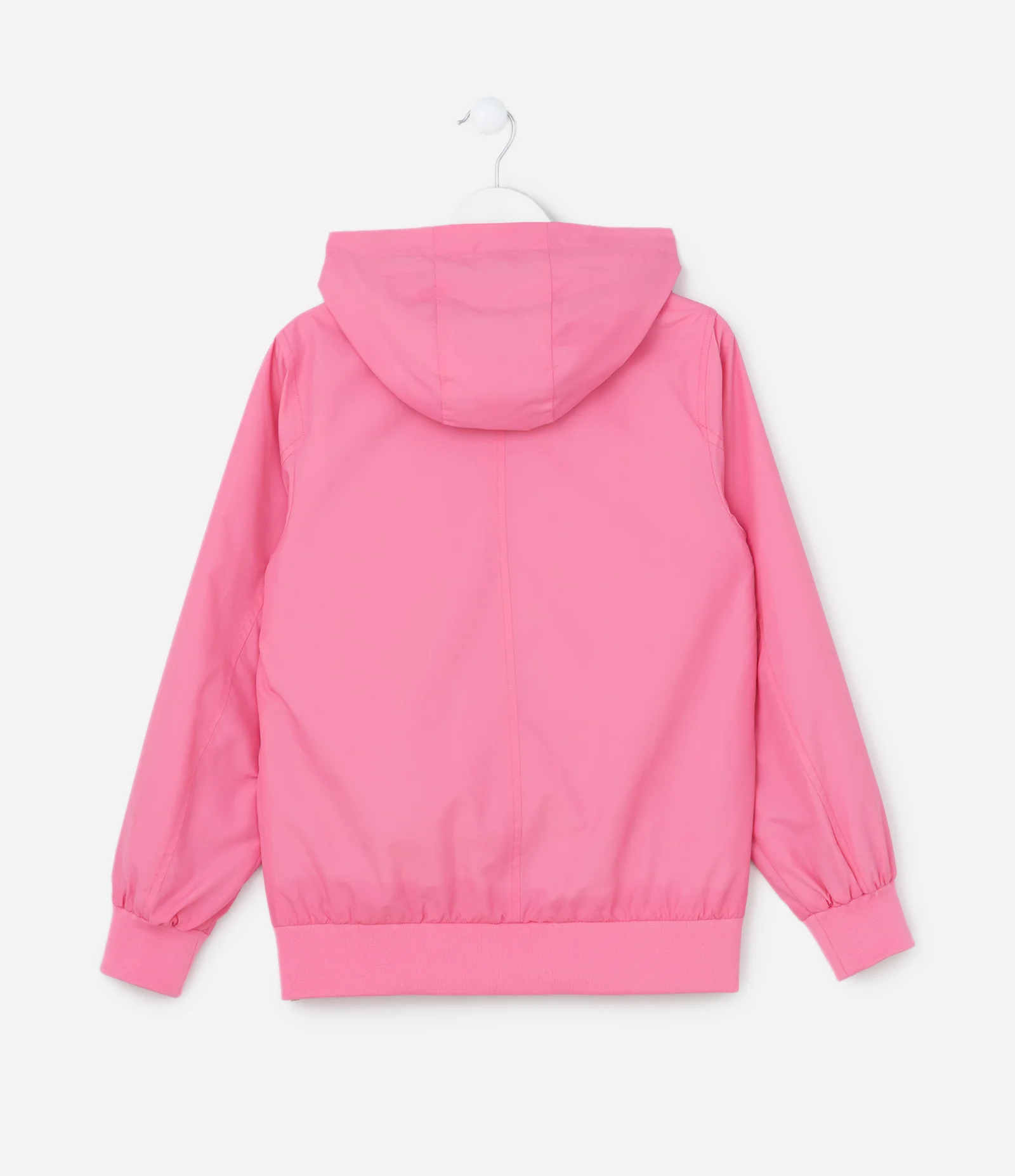 Jaqueta Quebra Vento Infantil com Capuz - Tam 5 a 14 Anos Rosa 2