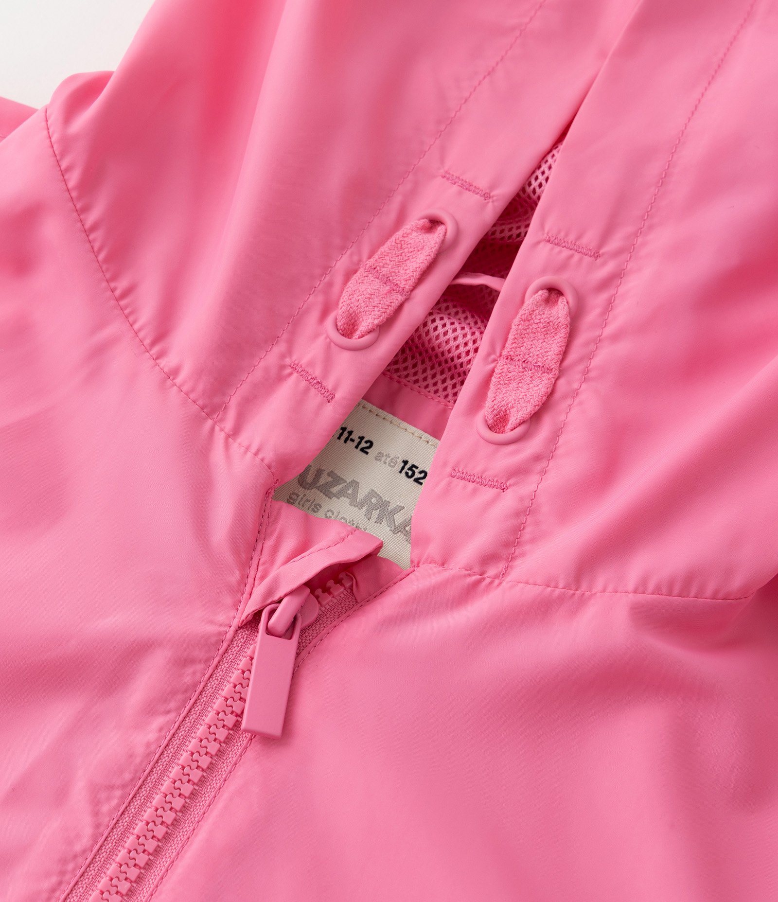 Jaqueta Quebra Vento Infantil com Capuz - Tam 5 a 14 Anos Rosa 5