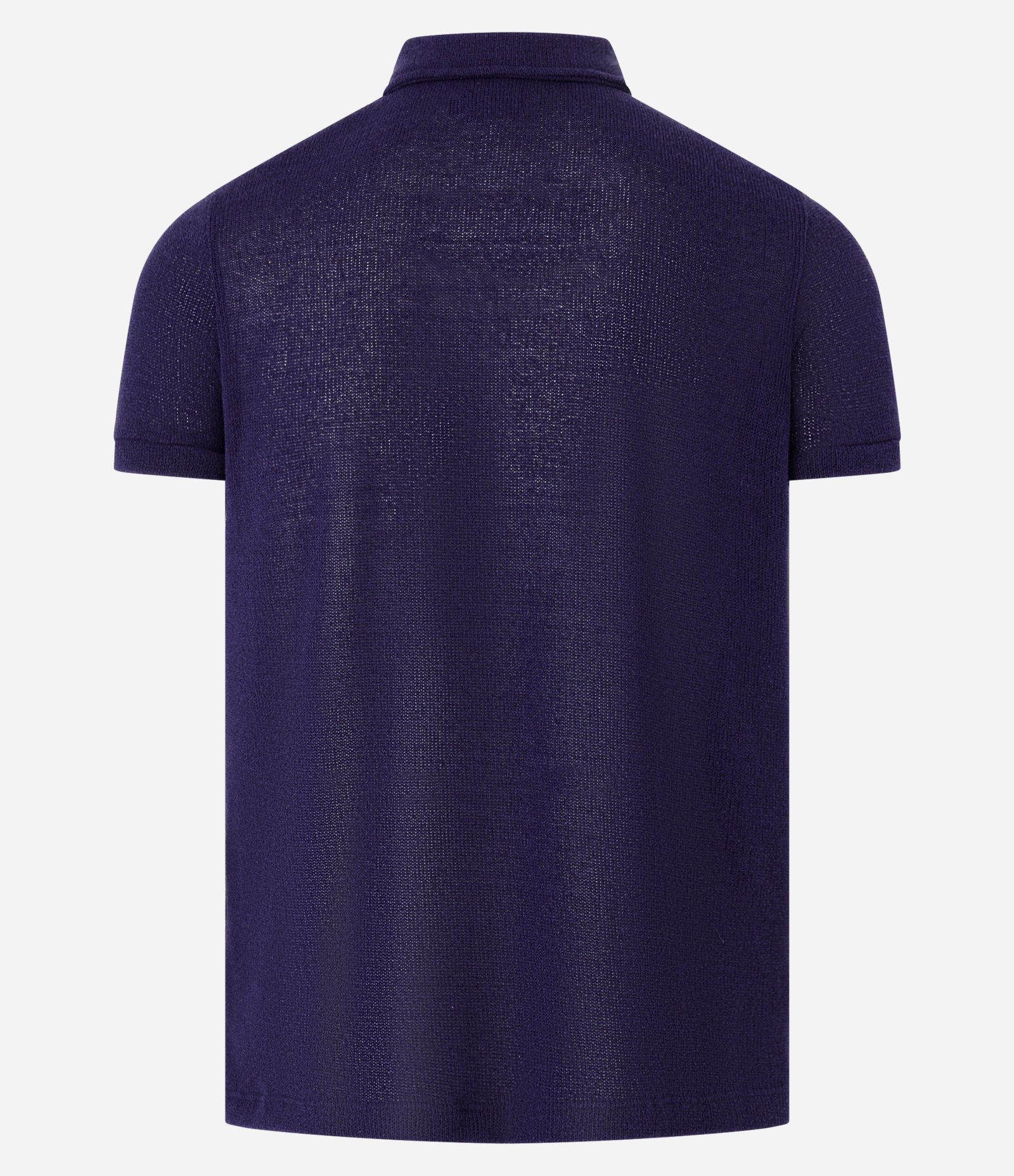 Camisa Polo em Tricô Buclé com Textura Azul Marinho 7