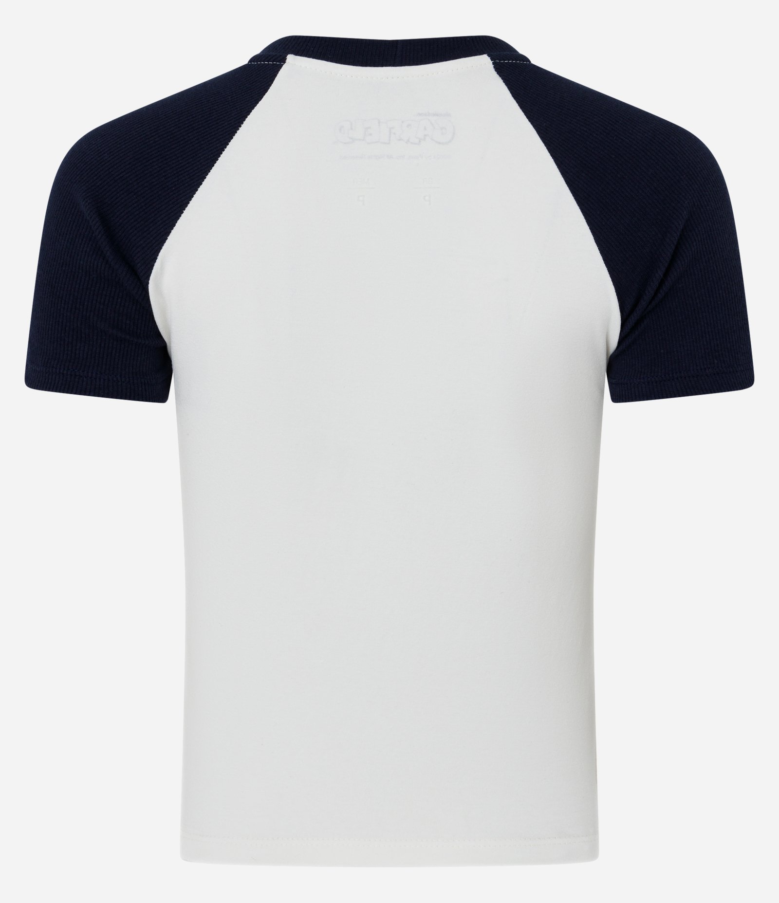 Blusa Baby Tee em Algodão com Cava Raglan e Estampa Garfield Branco 4
