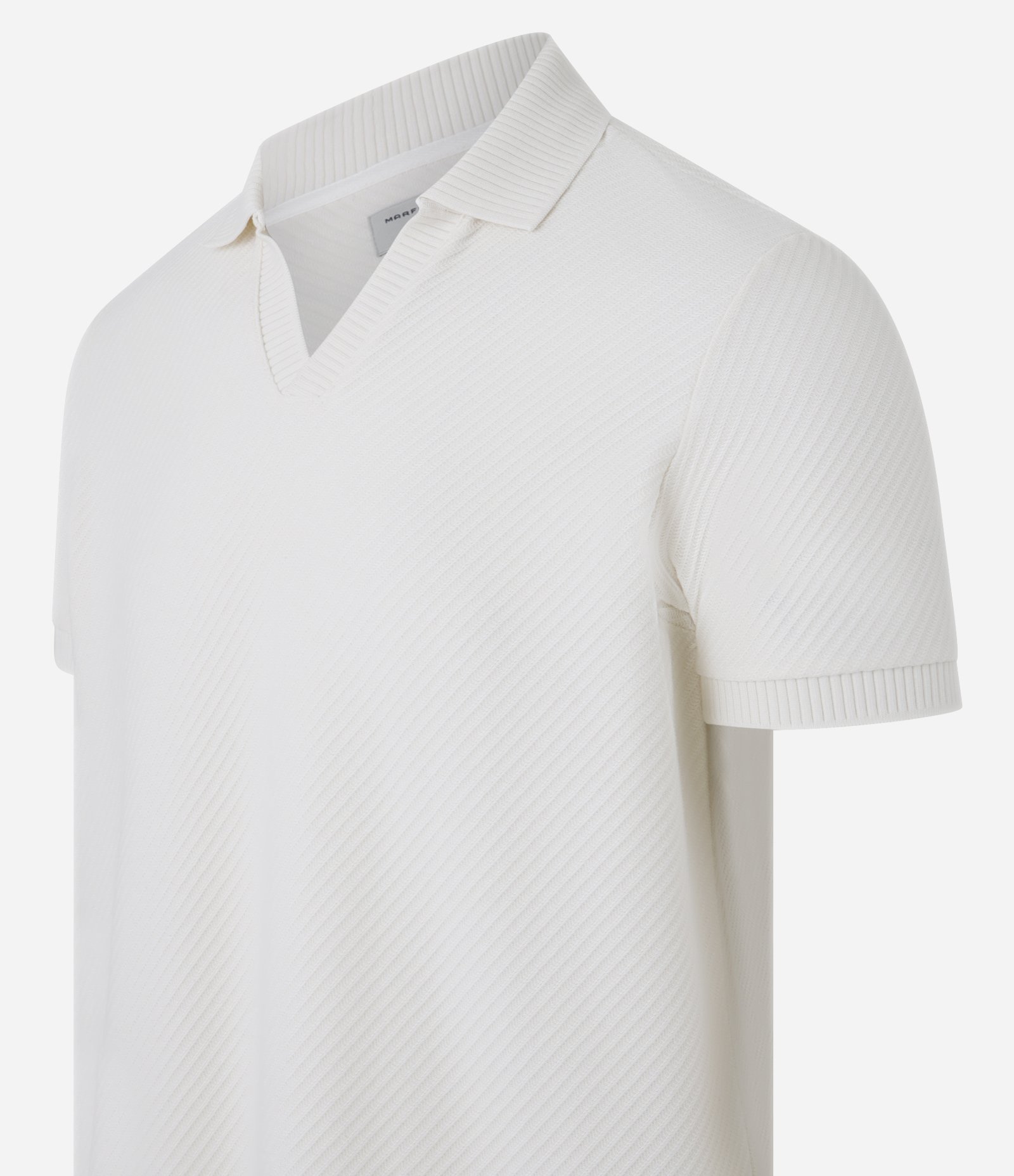 Camisa Polo Comfort em Algodão com Textura Branco 2