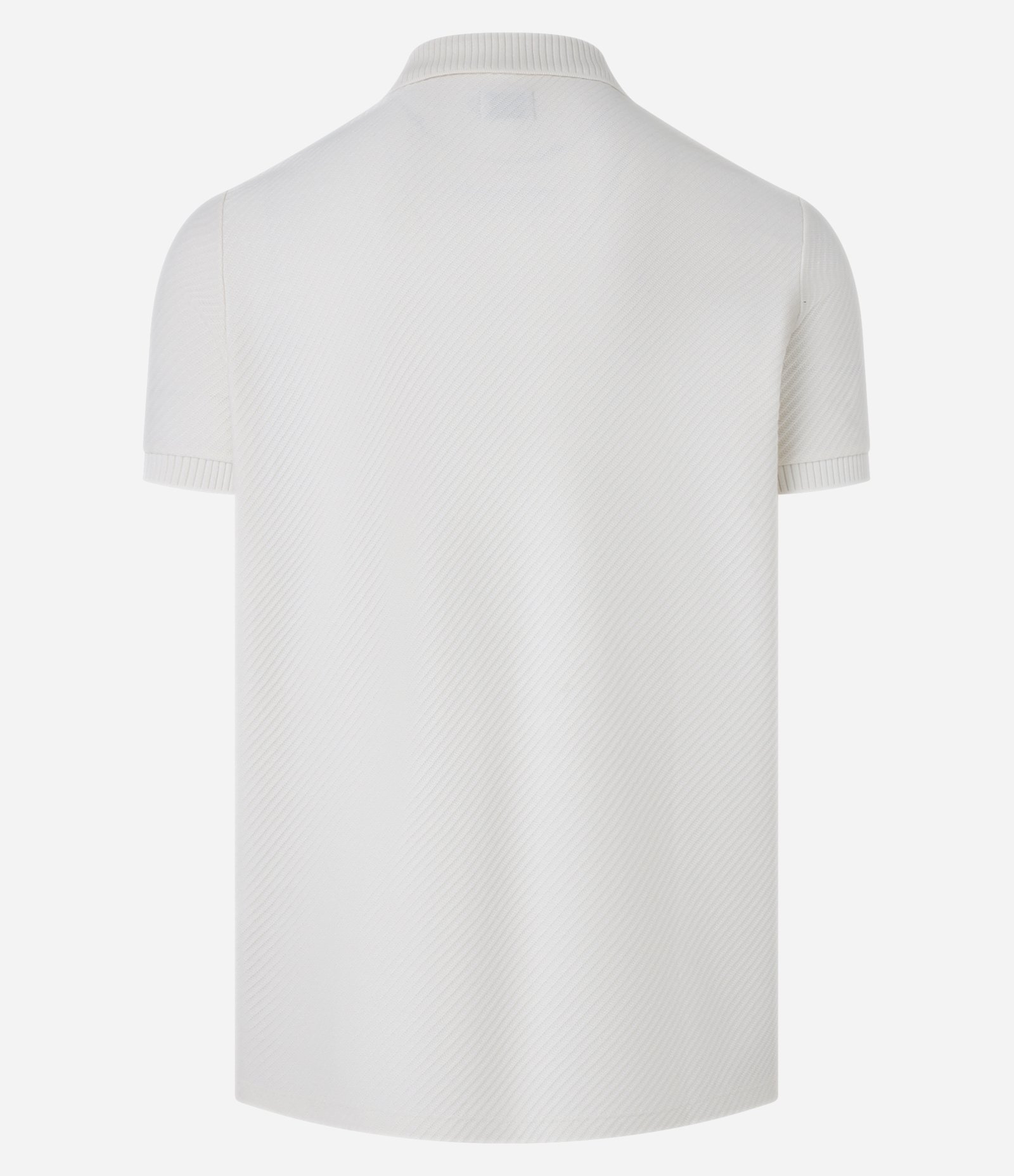 Camisa Polo Comfort em Algodão com Textura Branco 3