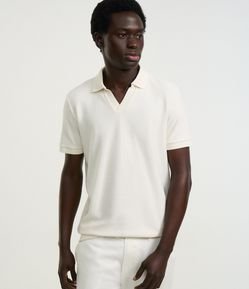 Camisa Polo Comfort em Algodão com Textura