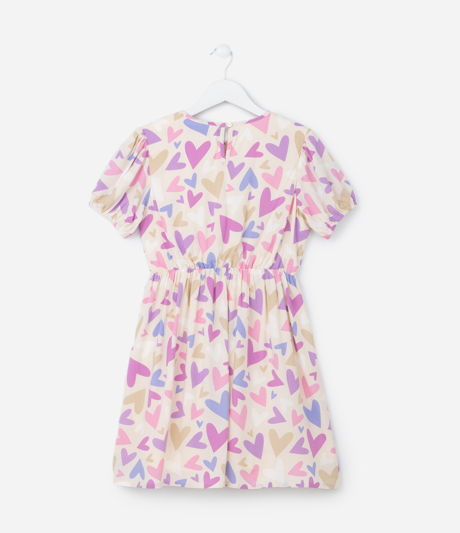 Vestido Infantil Estampado com Flores e Detalhe na Cintura - Tam 5 a 14 Anos Multicores 2