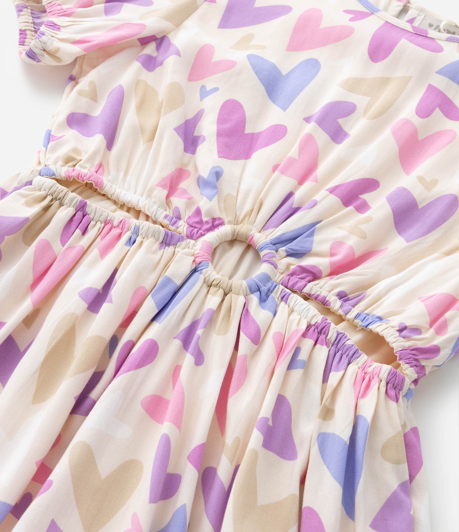 Vestido Infantil Estampado com Flores e Detalhe na Cintura - Tam 5 a 14 Anos Multicores 7