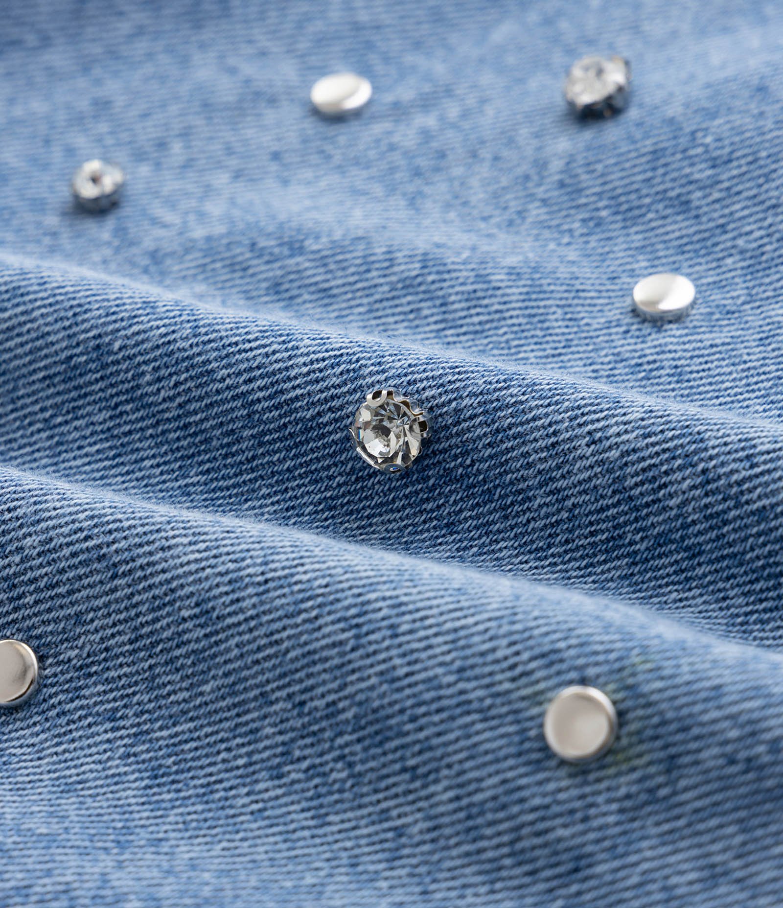 Short Comfy em Jeans com Brilhos Aplicados Curve & Plus Size Azul 7