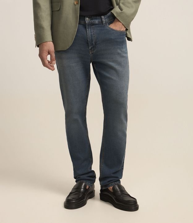 Calça Jeans Básica com Lavagem