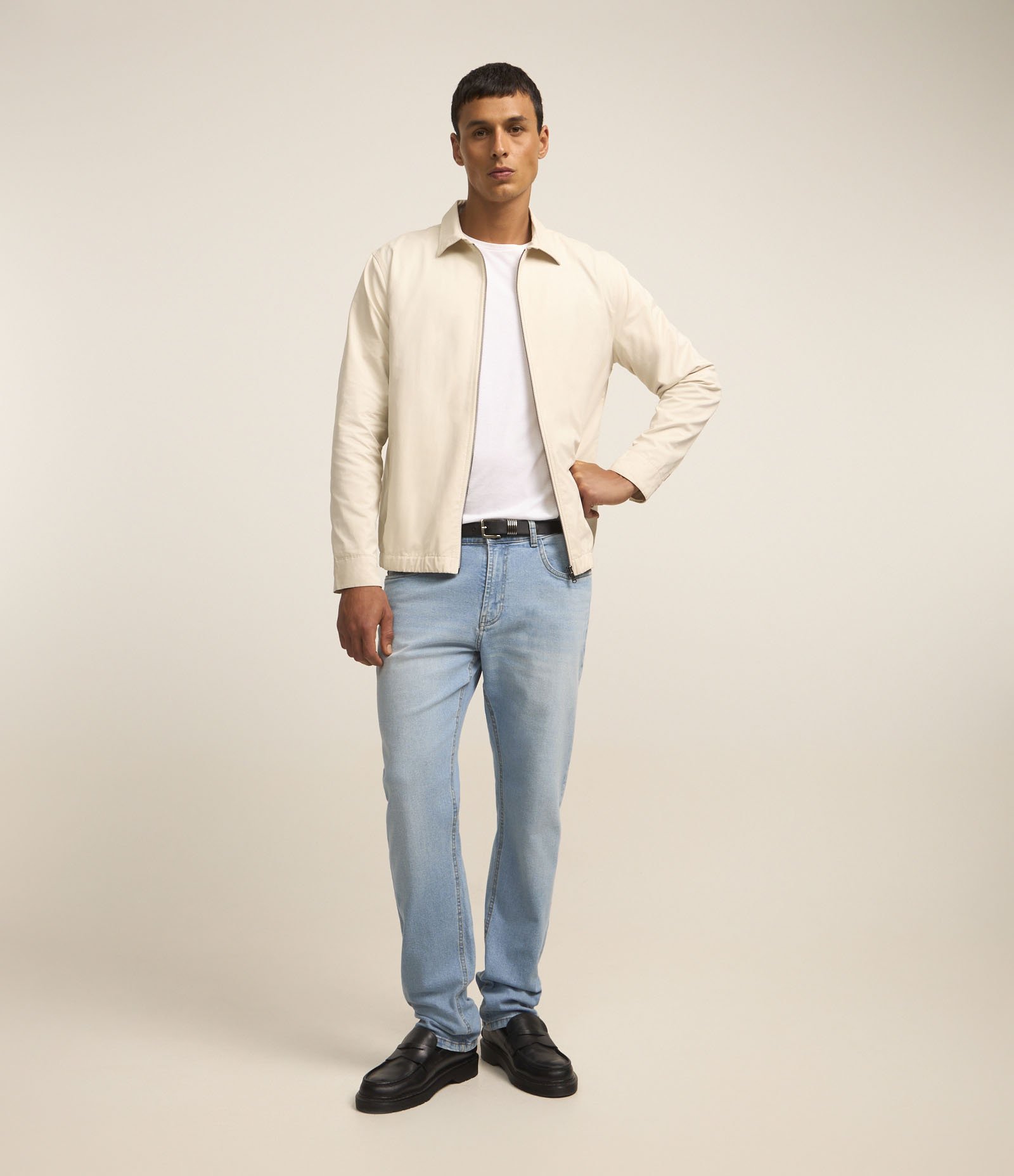Calça Slim em Jeans com Elastano Azul 1