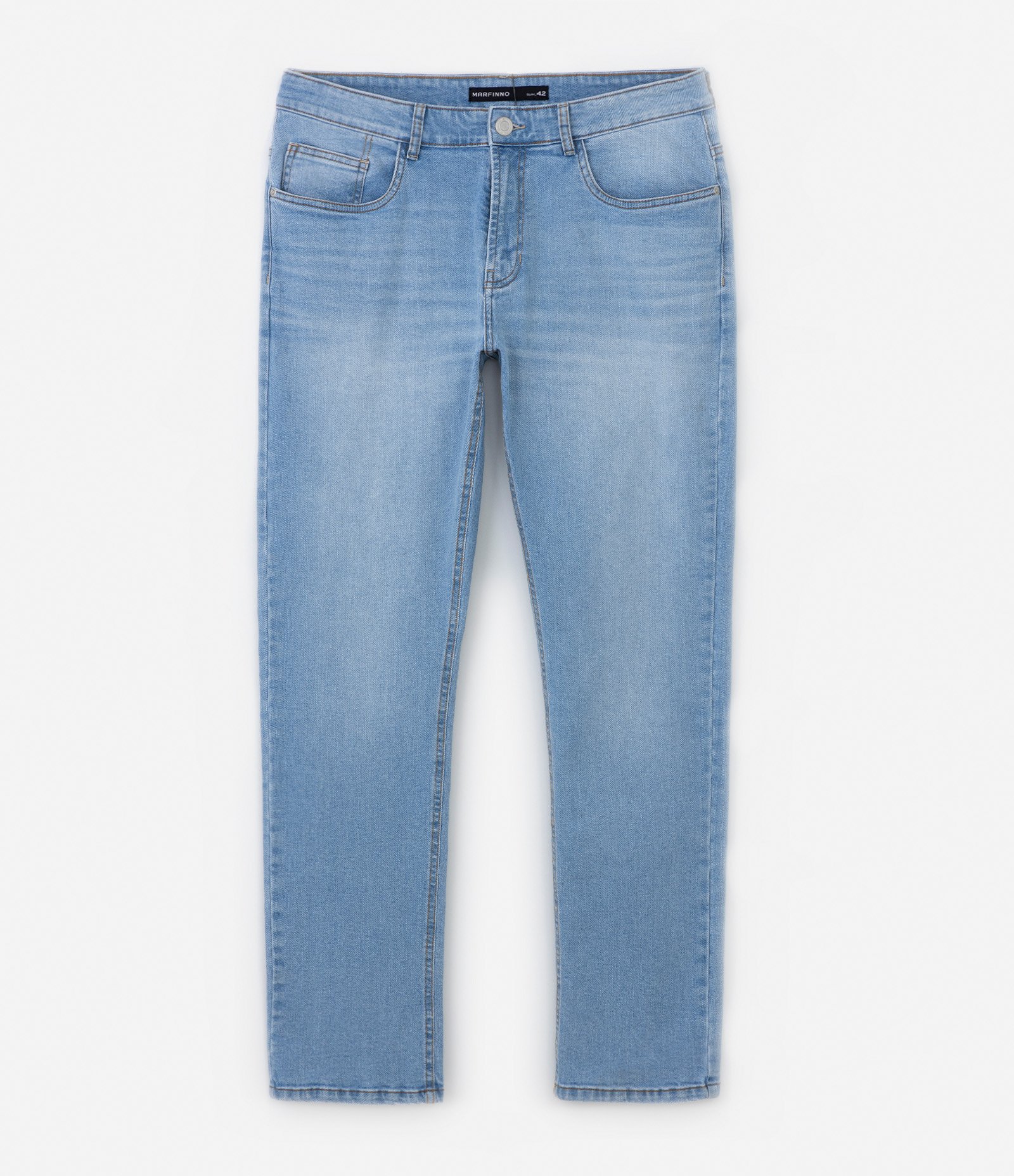 Calça Slim em Jeans com Elastano Azul 5