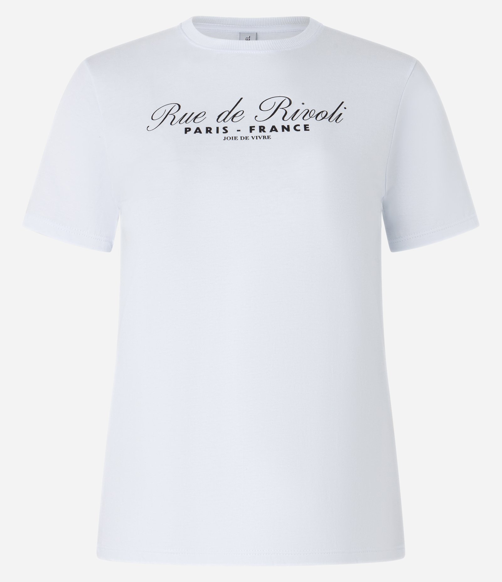 Blusa T-shirt em Algodão com Estampa Rue de Rivoli Branco 4
