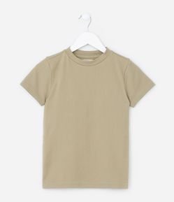 Camiseta Básica Infantil Texturizada Seamless - Tam 5 a 14 Anos