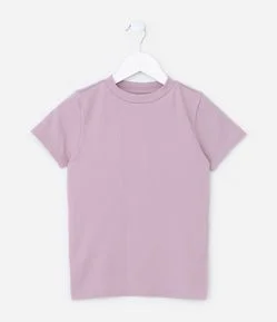 Camiseta Básica Infantil Texturizada Seamless - Tam 5 a 14 Anos