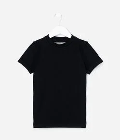 Camiseta Básica Infantil Texturizada Seamless - Tam 5 a 14 Anos