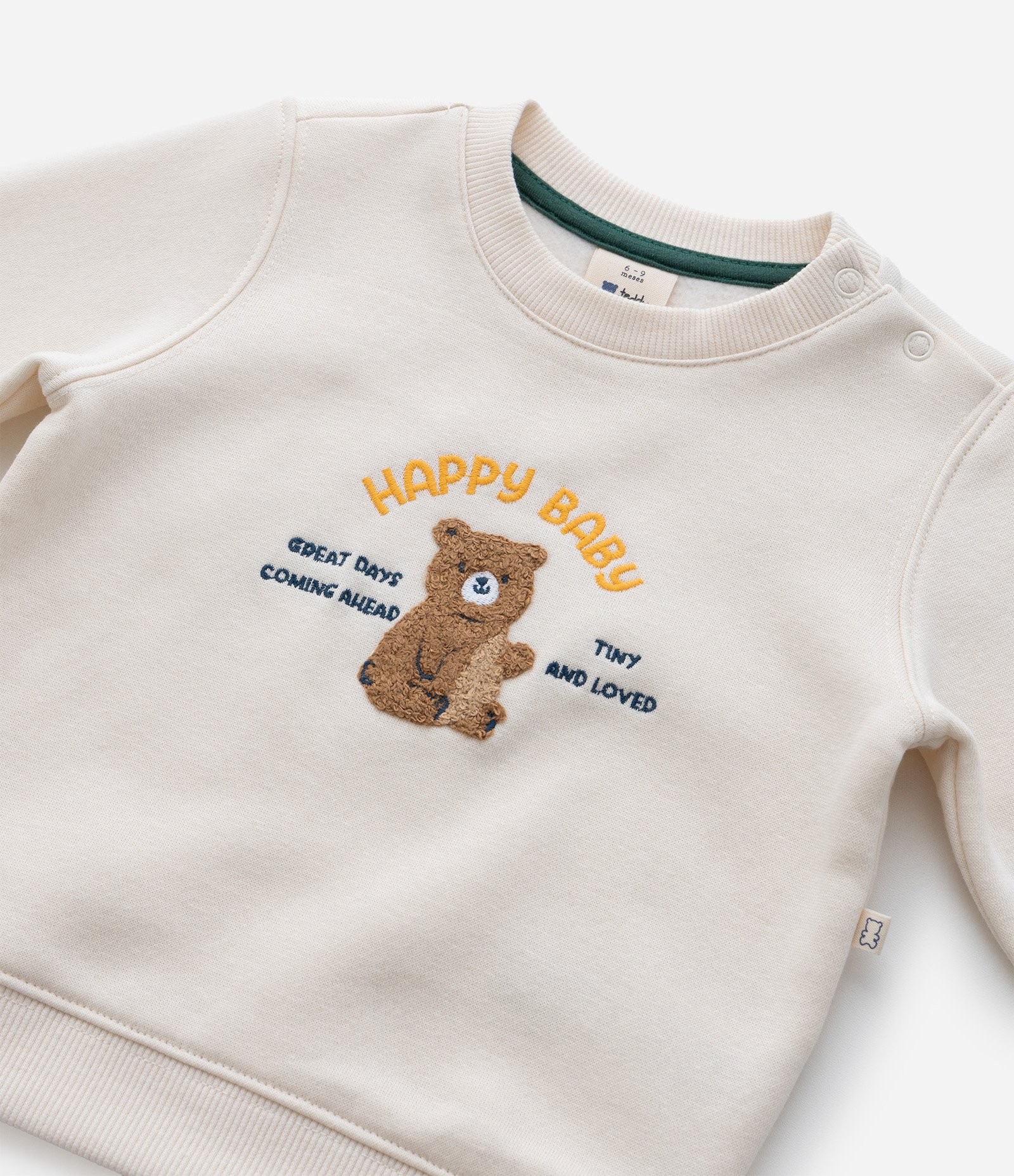 Blusão Infantil Quentinho com Estampa Ursinho - Tam 0 a 18 meses Bege 7