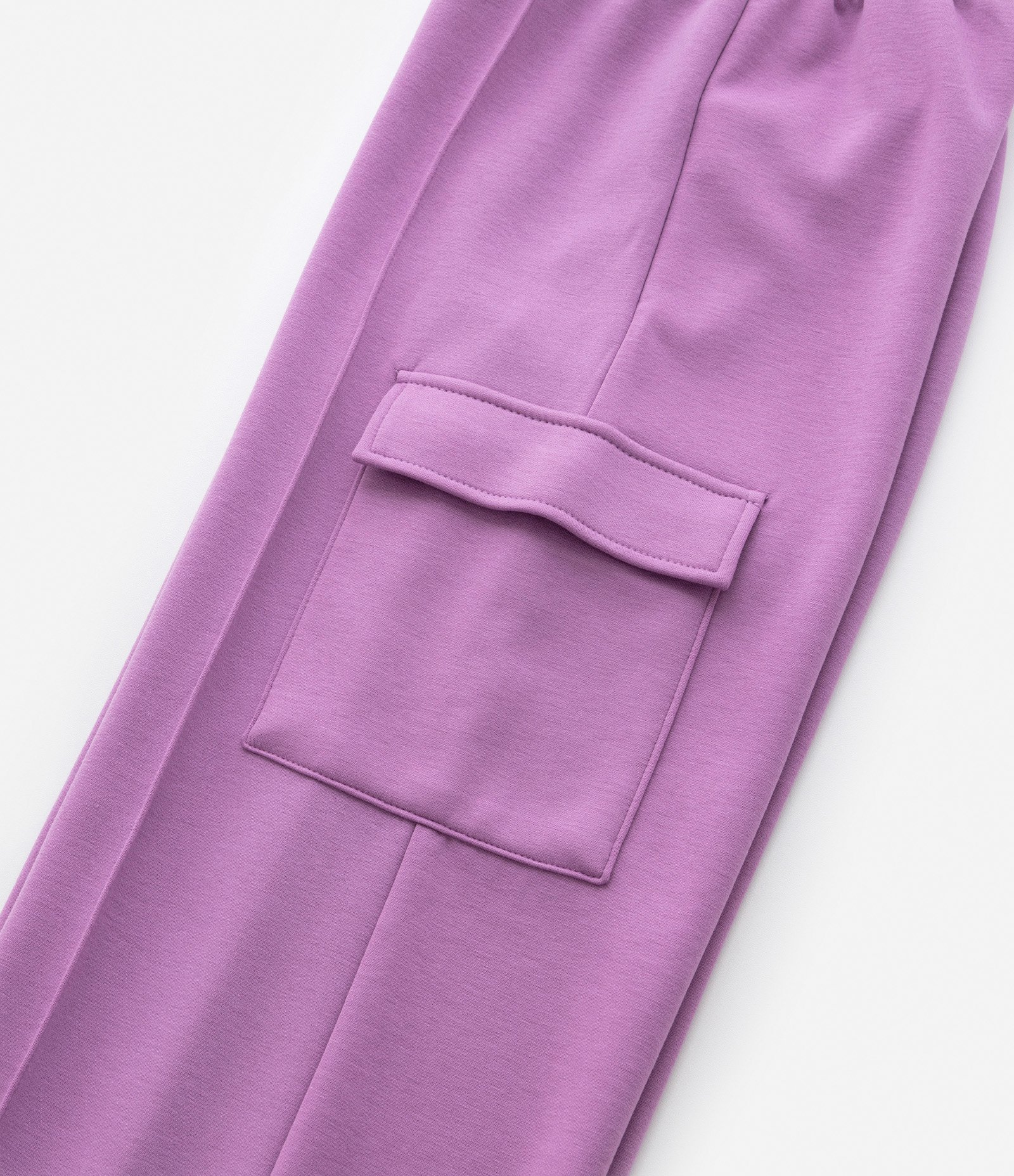 Calça Wide Leg Infantil com Bolsos Cargo - Tam 5 a 14 Anos Roxo 5