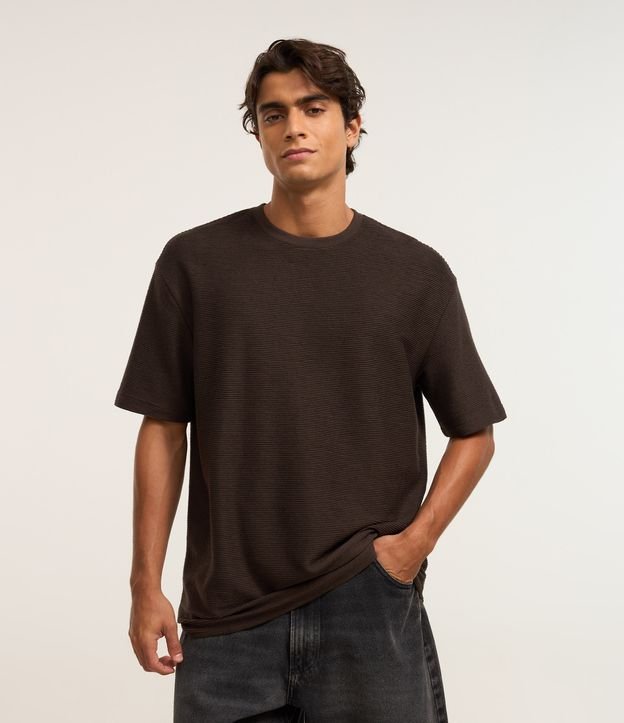 Camiseta Relaxed Soft com Gola Redonda